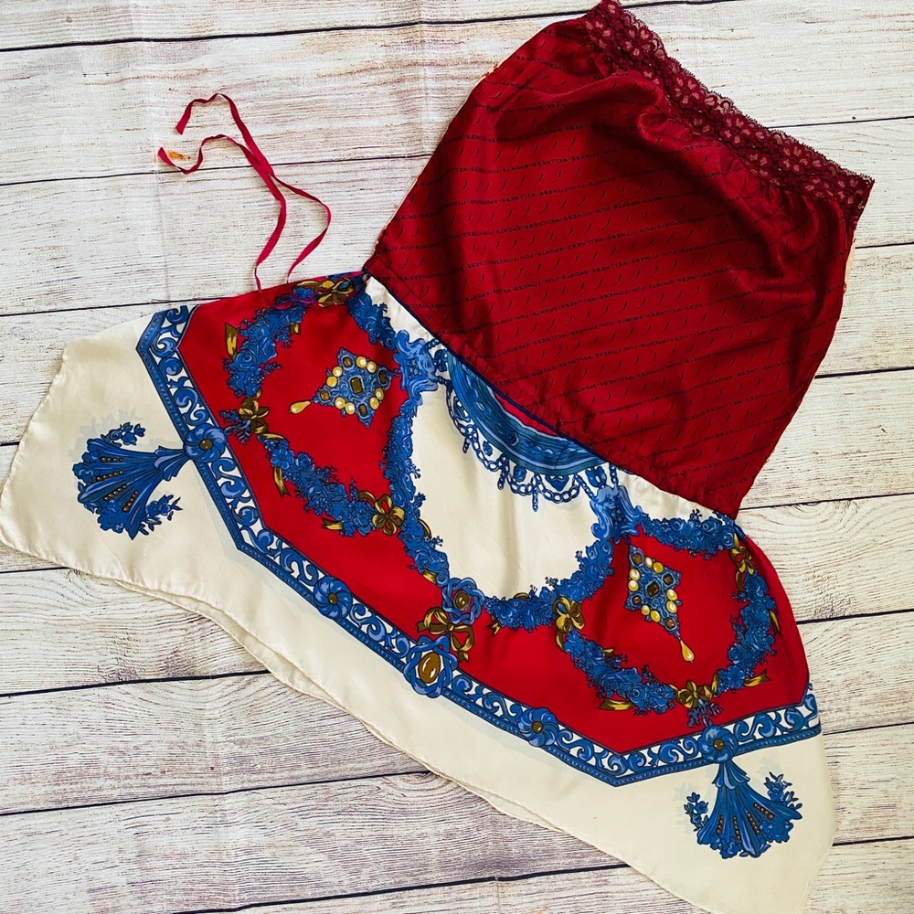 Recycled Scarf Dress Super Lucky Cat